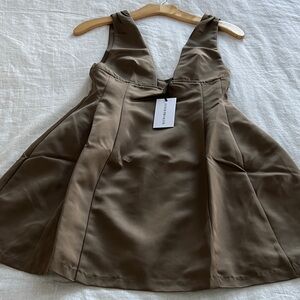 WeWoreWhat golden brown mini dress 👗